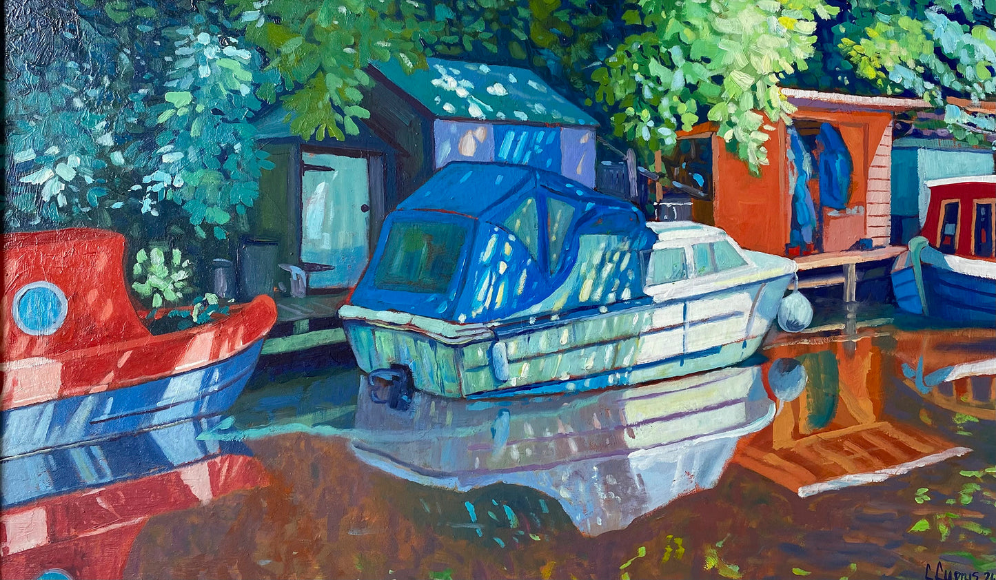 Day Tripper ~ Oils On Board ~ Bespoke Hand Painted Frame