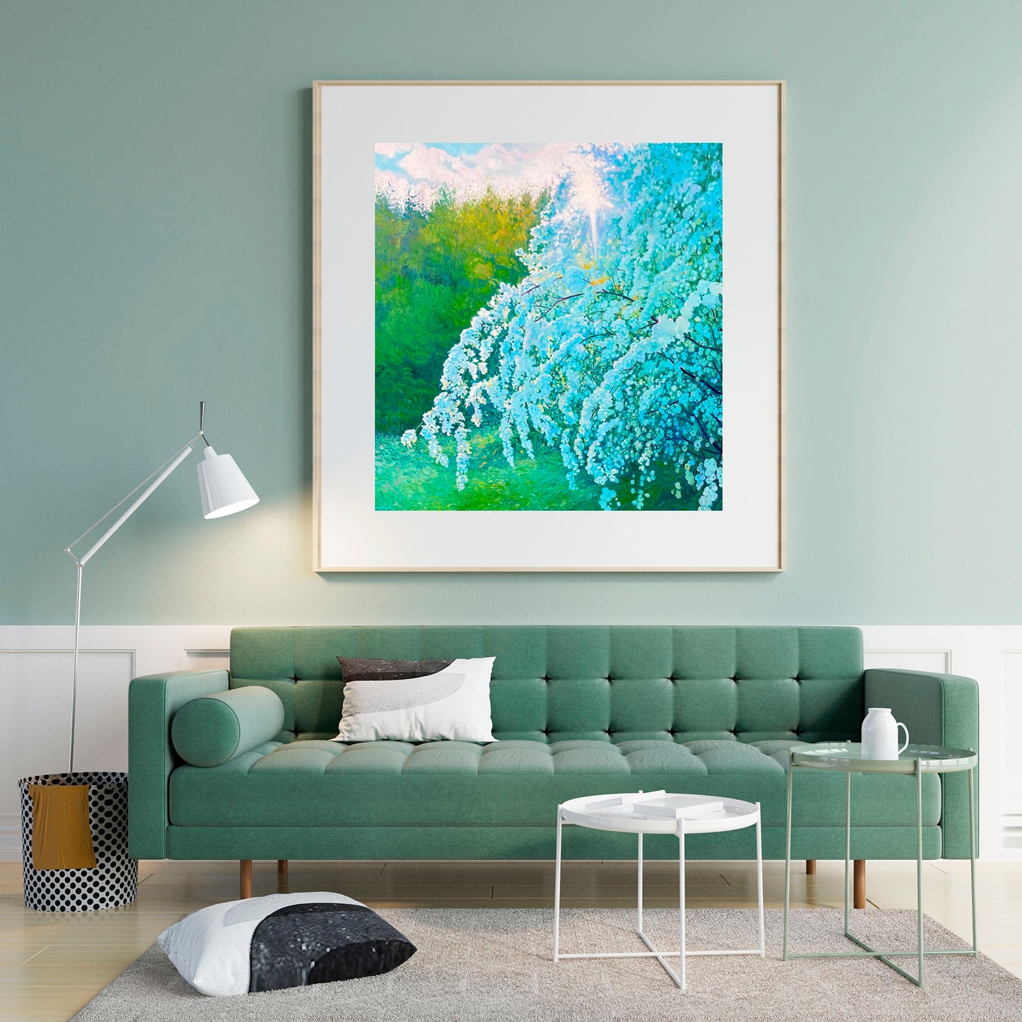 Hawthorn Season ~ Oils On Canvas 2026 ~ Custom Floating Frame