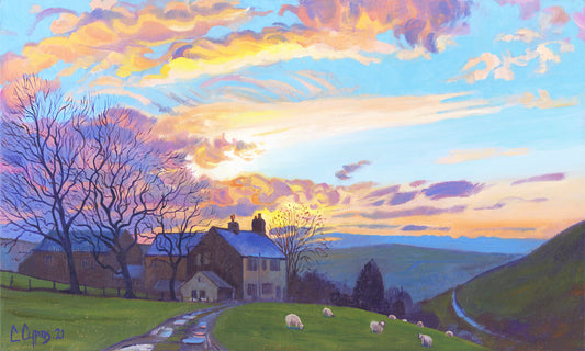 Sunset Farm ~ Limited Edition Gicleé Print by Chris Cyprus Artist ~ ONLY 15 AVAILABLE