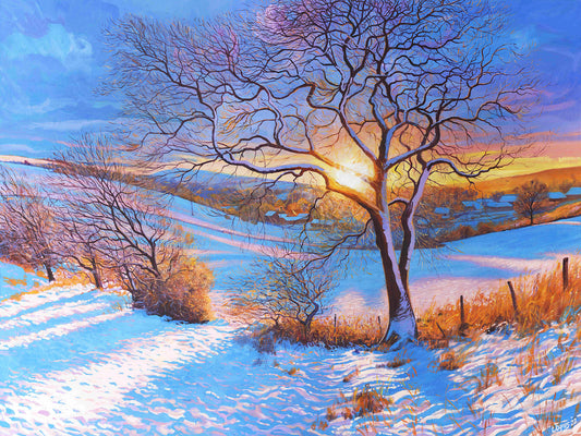 Fire and Snow Limited Edition Gicleé Print by renowned UK Artist Chris Cyprus ©