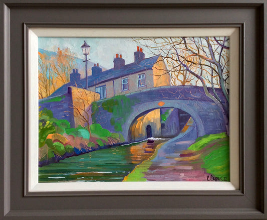 Canal Bridge ~ Oils on Canvas 2021 ~ Including Bespoke Frame~ Chris Cyprus