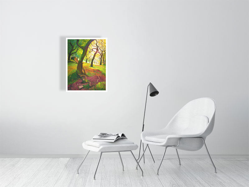 Fallen Branch ~ Gicleé Print ©️ Chris Cyprus. Mockup display print in frame on the wall
