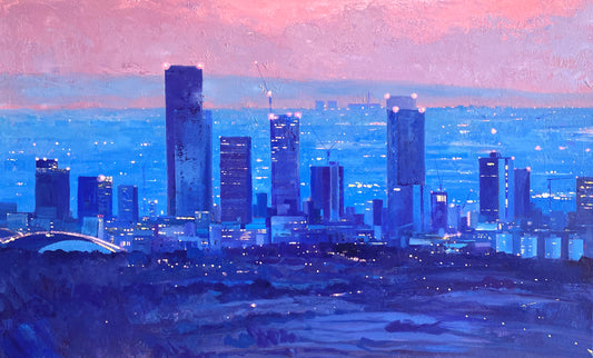 Night Vision ~ Oils on Canvas 2024 © Chris Cyprus Artist ~ Edge Of The City Collection