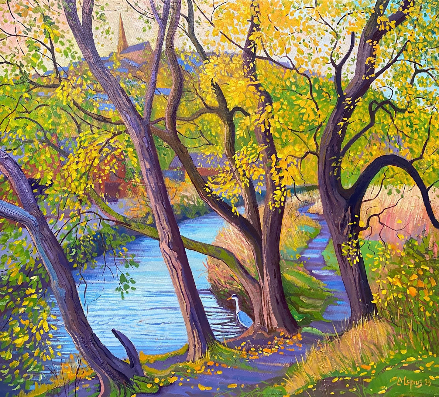 River Walk ~ Oils on Canvas 2025 ~ 50cm x 45cm
