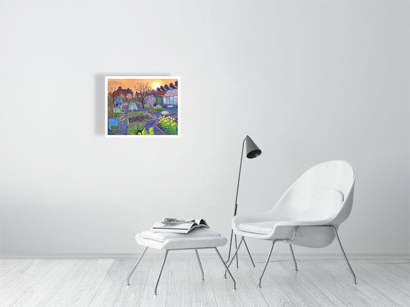 Shedding Light Gicleé print in a frame on the wall  home decor 