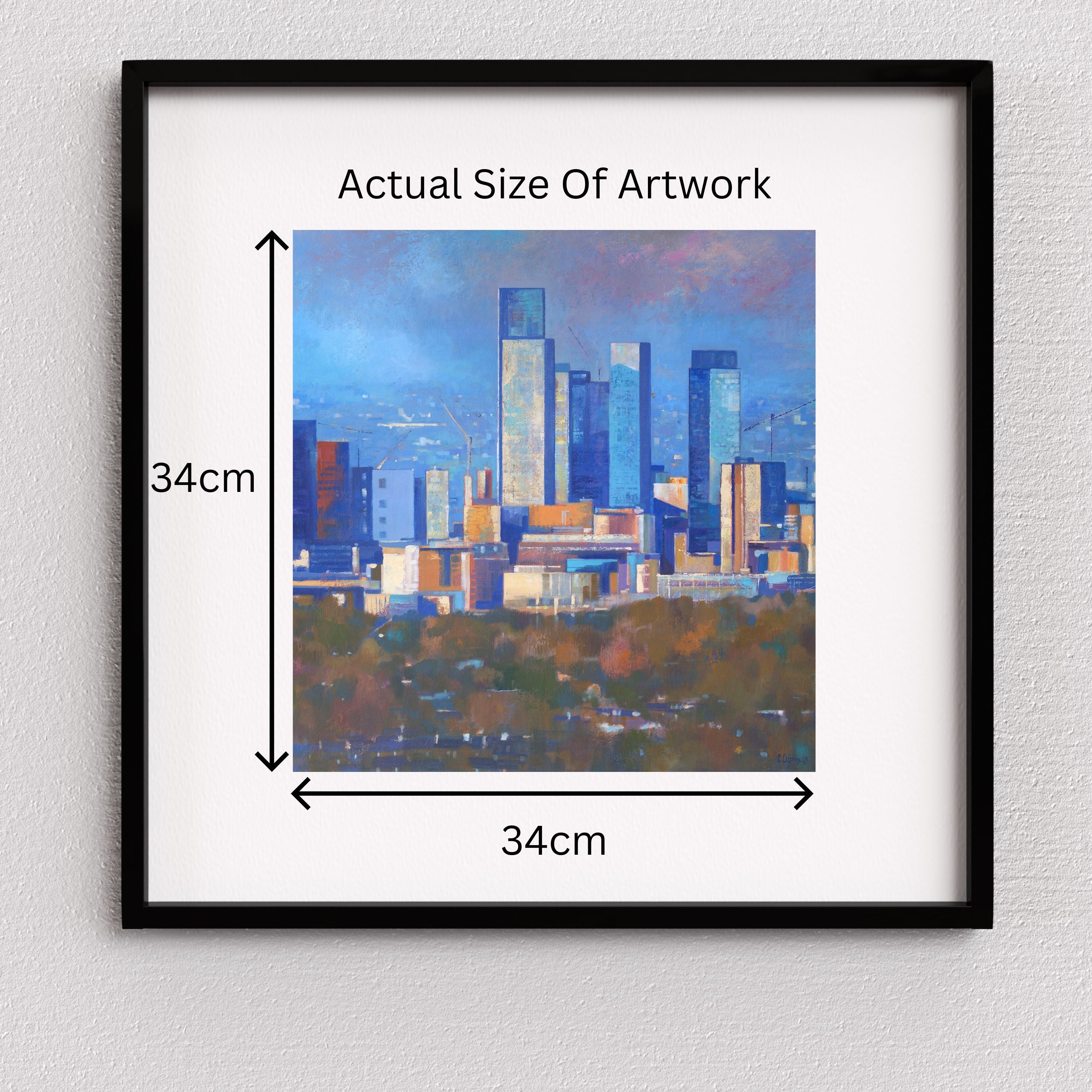 Sundrenched Print mockup in a frame 34cm 