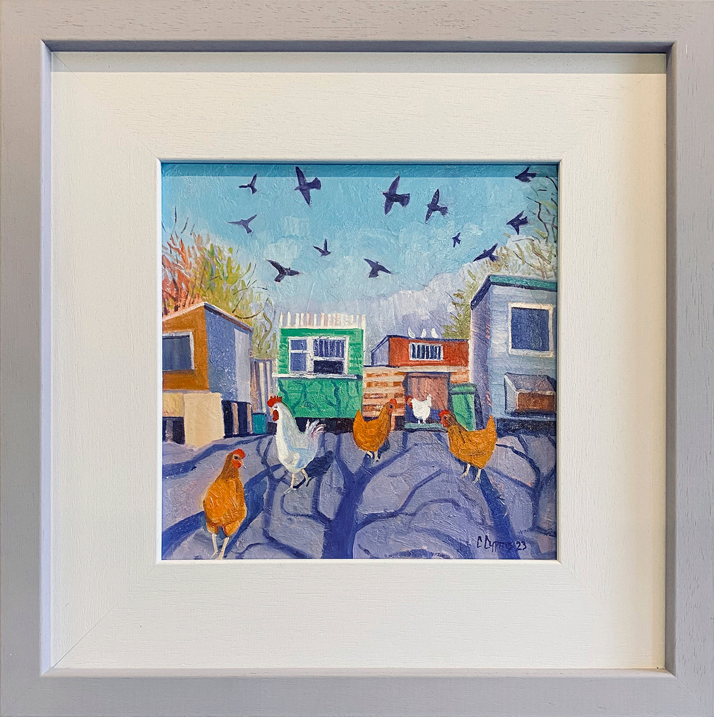 The Fly-Past ~ Oils On Board 2023 ~ Includes Bespoke Frame ~ Chris Cyprus Artist